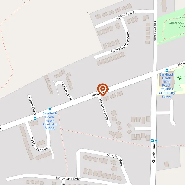 Map showing approximate location: Sandbach Heath Methodist Chapel, Heath Road, Sandbach, CW11 2LE