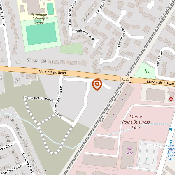 Map showing approximate location: Victoria Mills, Macclesfield Road, Holmes Chapel, CW4 7PA