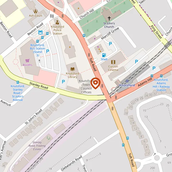 Map showing approximate location: Council Offices, Toft Road, Knutsford, WA16 6TA