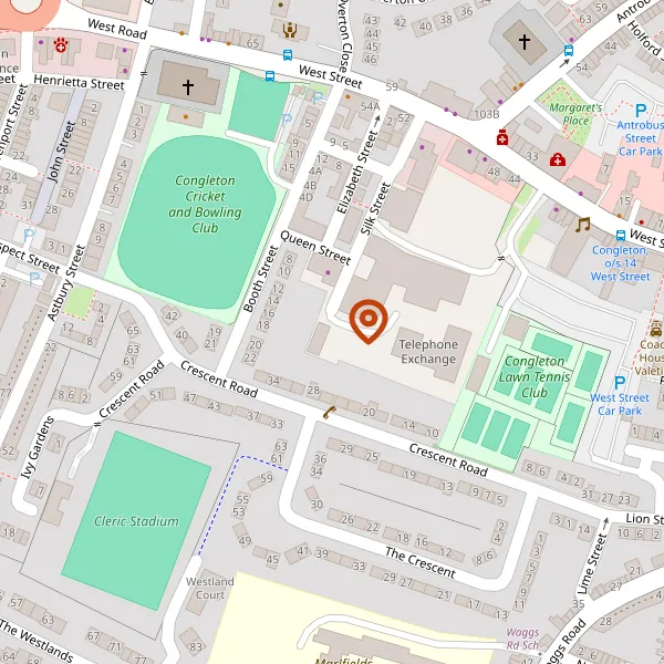 Map showing approximate location: Oak Lea Lodge, Crouch Lane, Congleton, CW12 3PT