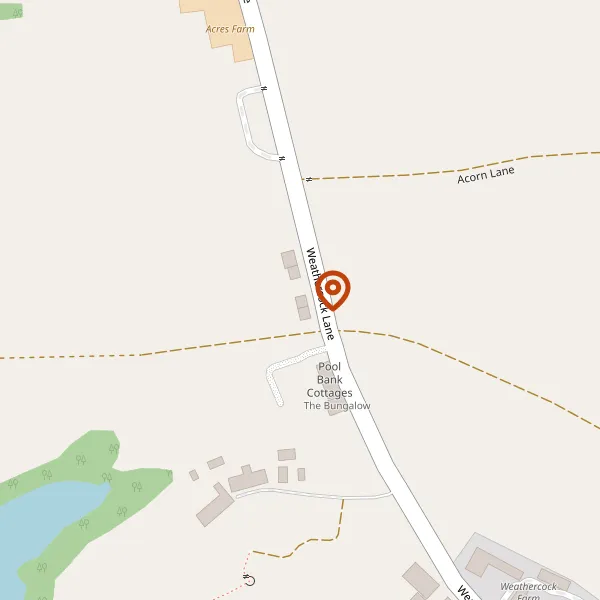 Map showing approximate location: 1, Pool Bank Cottages, Weathercock Lane, Congleton, CW12 3PS