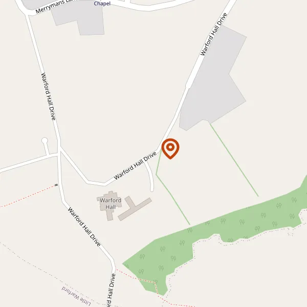 Map showing approximate location: Merryford, Warford Hall Drive, Great Warford, Cheshire, SK9 7TR