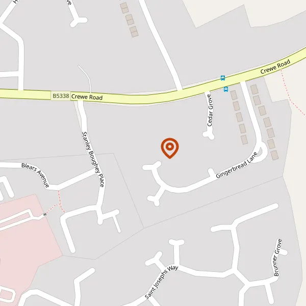 Map showing approximate location: 34, Gingerbread Lane, Nantwich, Cheshire, CW5 6NH