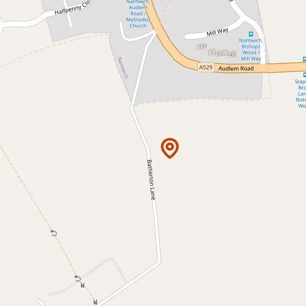 Map showing approximate location: New Dairy House Farm, Batherton Lane, Nantwich, CW5 7QH