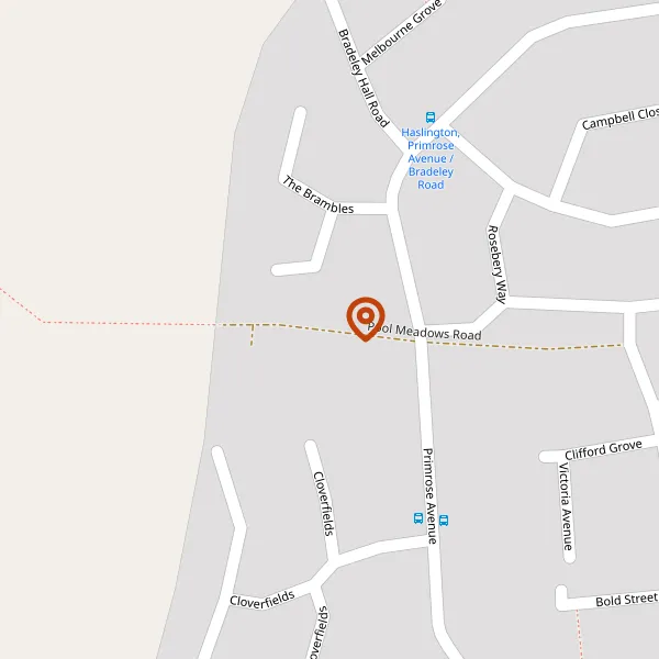 Map showing approximate location: Foxglove Cottage, Pool Meadows Road, Haslington, CW1 5NQ