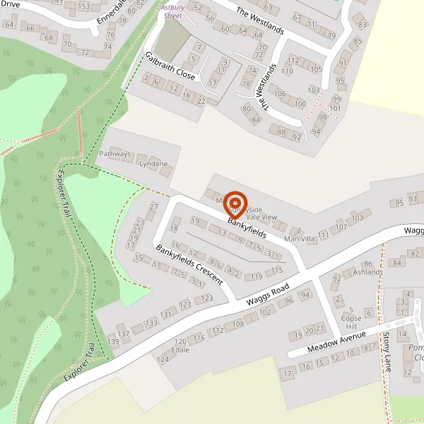 Map showing approximate location: Land North Of, Banky Fields, Congleton, Cheshire