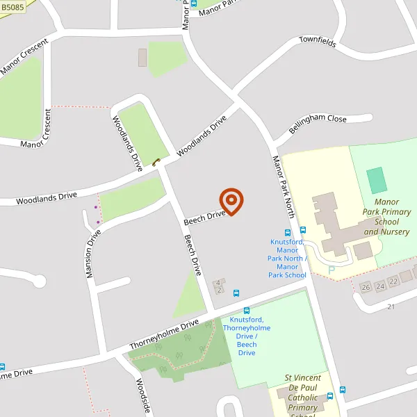 Map showing approximate location: 38, Beech Drive, Knutsford, Cheshire, WA16 8DA