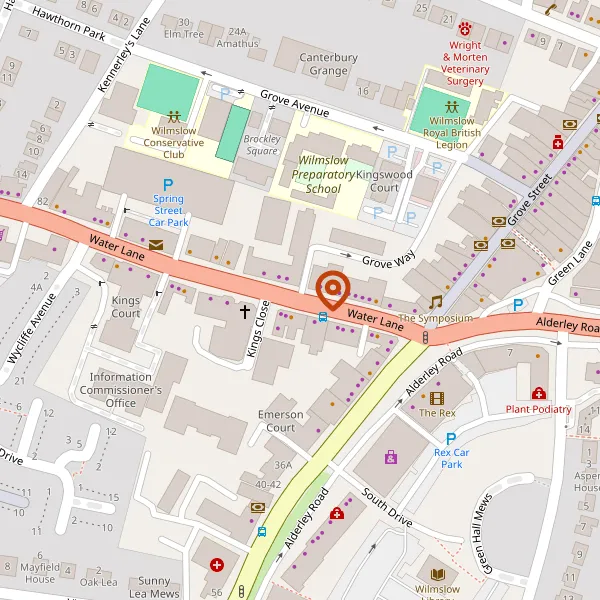 Map showing approximate location: Unit 1, Springfield House, Water Lane, Wilmslow, SK9 5AA