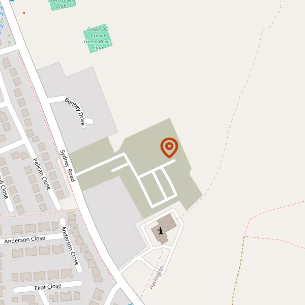 Map showing approximate location: Hunters Lodge Hotel, 296, Sydney Road, Crewe, CW1 5LU