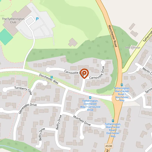 Map showing approximate location: 4, Carnoustie Drive, Macclesfield, SK10 2TB