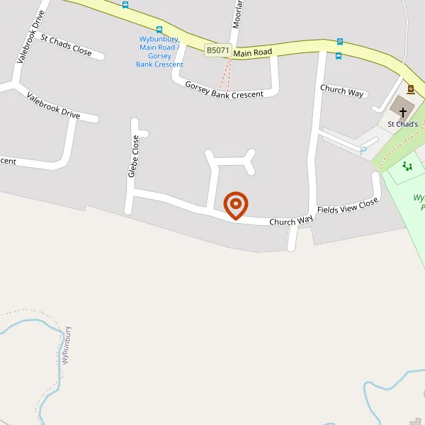 Map showing approximate location: Olive Tree House, Church Way, Wybunbury, CW5 7SB