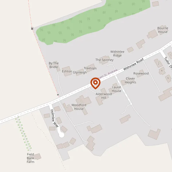 Map showing approximate location: Field House, Withinlee Road, Prestbury, Cheshire, SK10 4AT