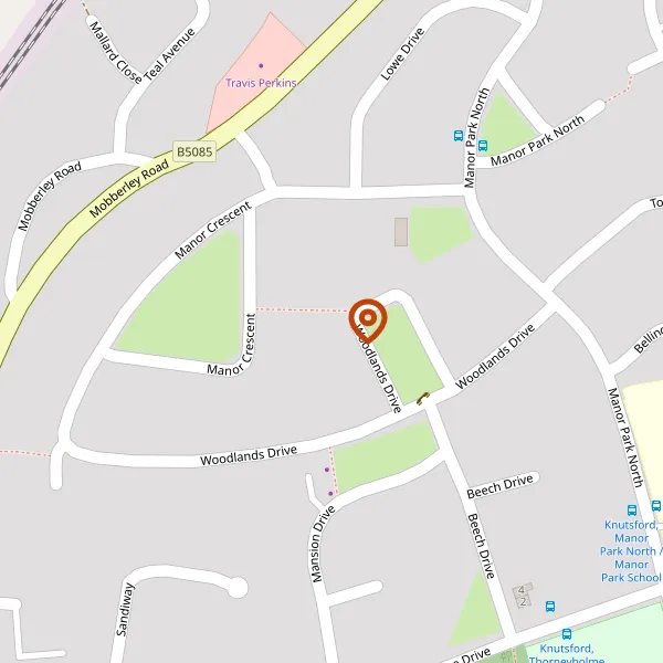 Map showing approximate location: 49, Woodlands Drive, Knutsford, Cheshire, WA16 8DE