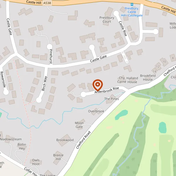 Map showing approximate location: The Pines, 1, Ardenbrook Rise, Prestbury, Cheshire, SK10 4GD